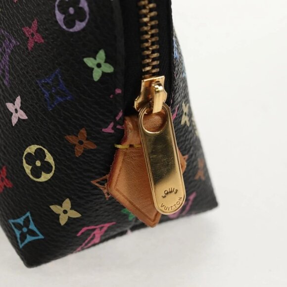 LOUIS VUITTON Monogram Multicolor Pochette Pouch Black M47355 LV Auth 146126V - Picture 9 of 16